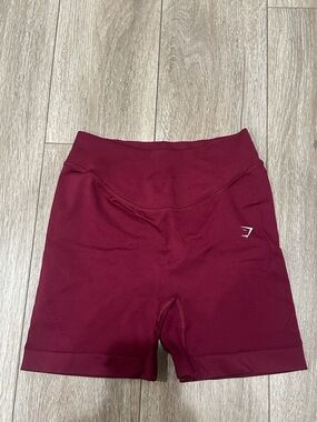 Gymshark Maroon High-Waist Bike Shorts